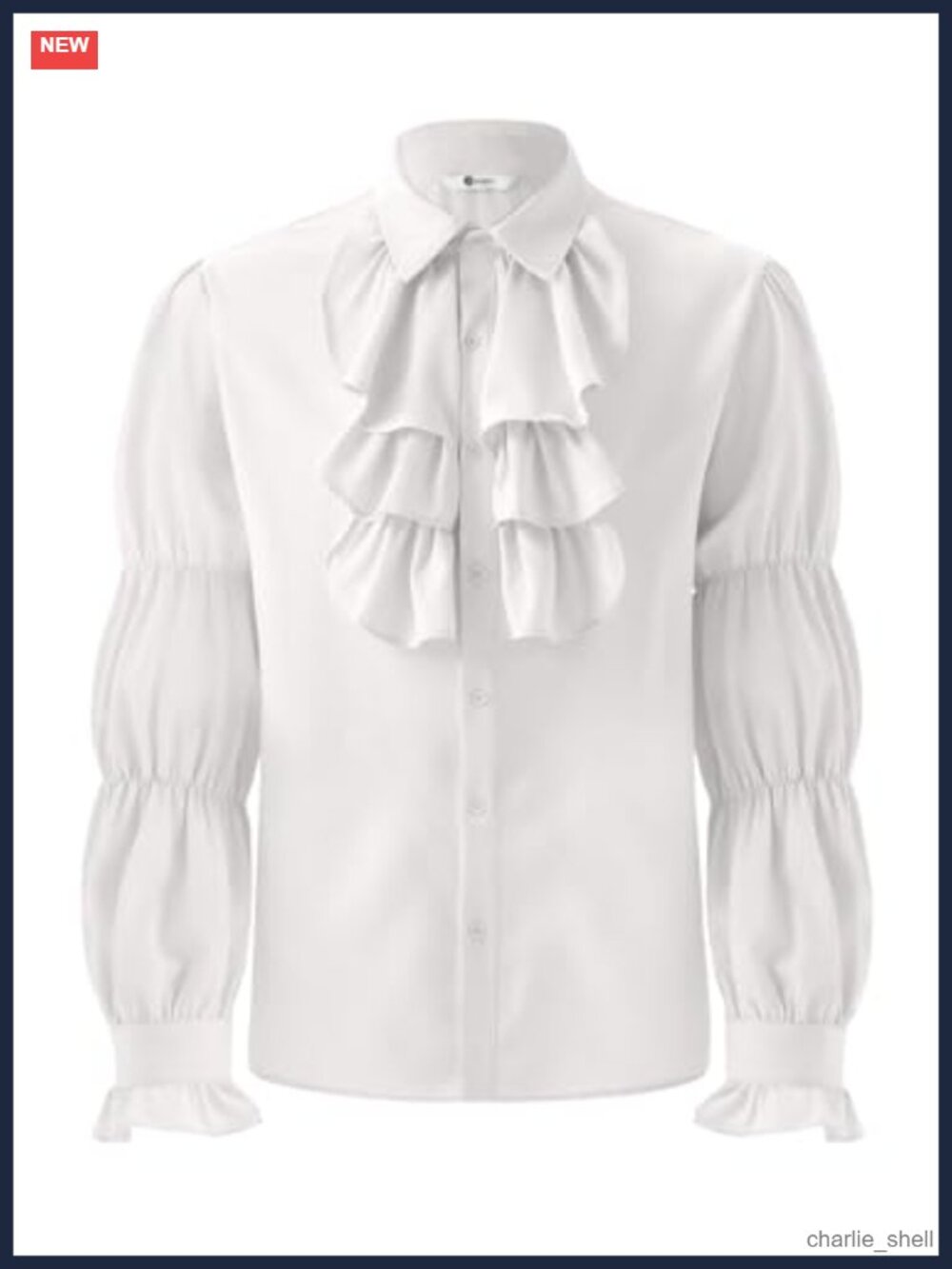 Mens Pirate Shirt Ruffle Victorian Renaissance Medieval Costume